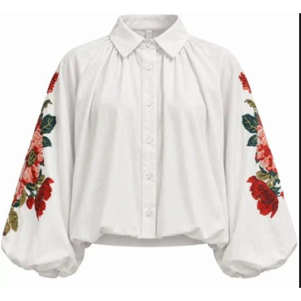 Costamani Flower Print Shirt Shirts White