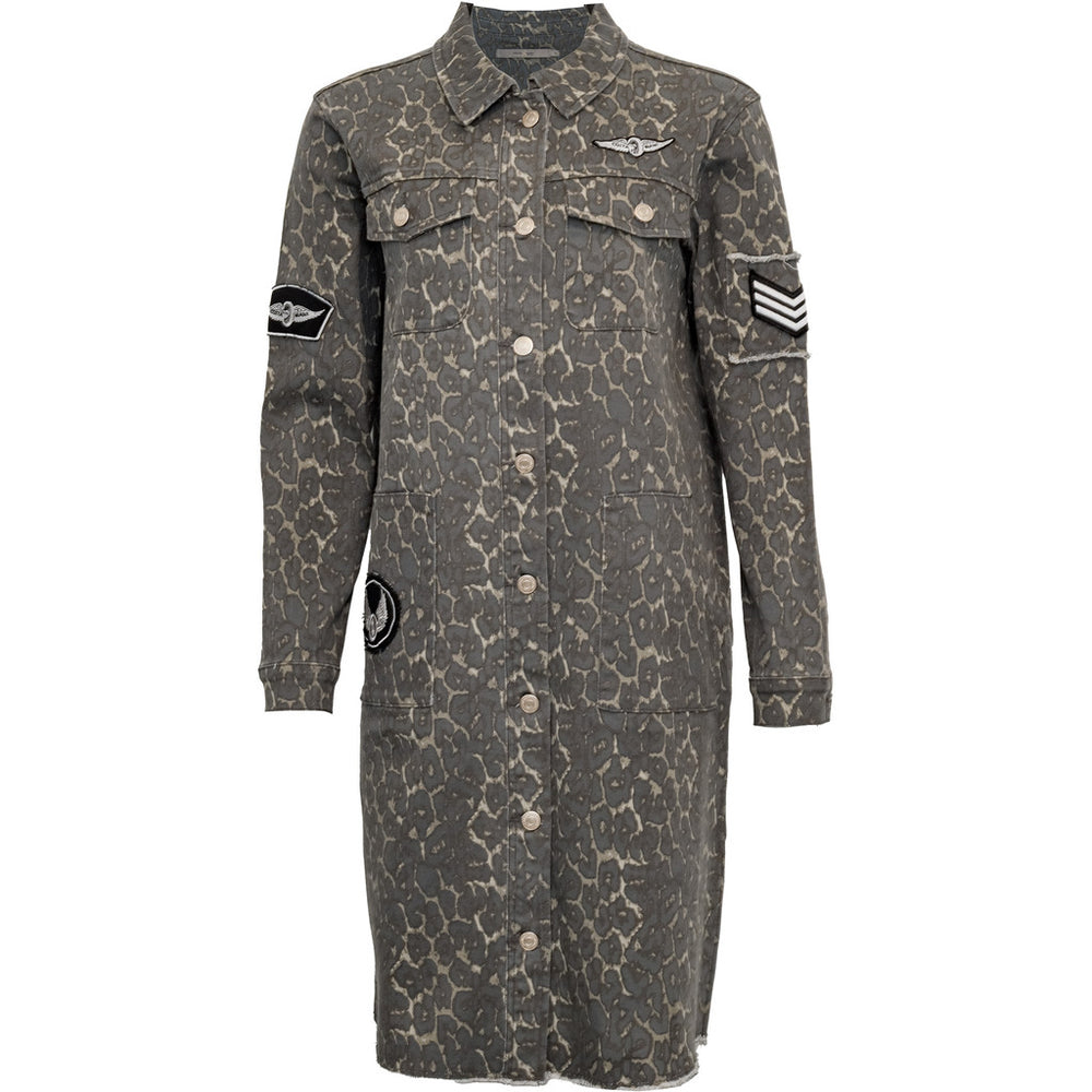 Foxy Leopard Long Jacket - Gray Leo – Costamani