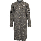 Costamani Foxy Leopard Long Jacket Jacket Grey Leo