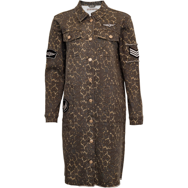 Costamani Foxy Leopard Long Jacket Jacket Grey Leo