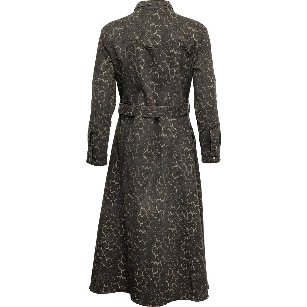 Costamani Foxy Leopard Solid Dress Dresses Grey Leo