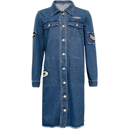 Foxy Long Jacket - Denim blue