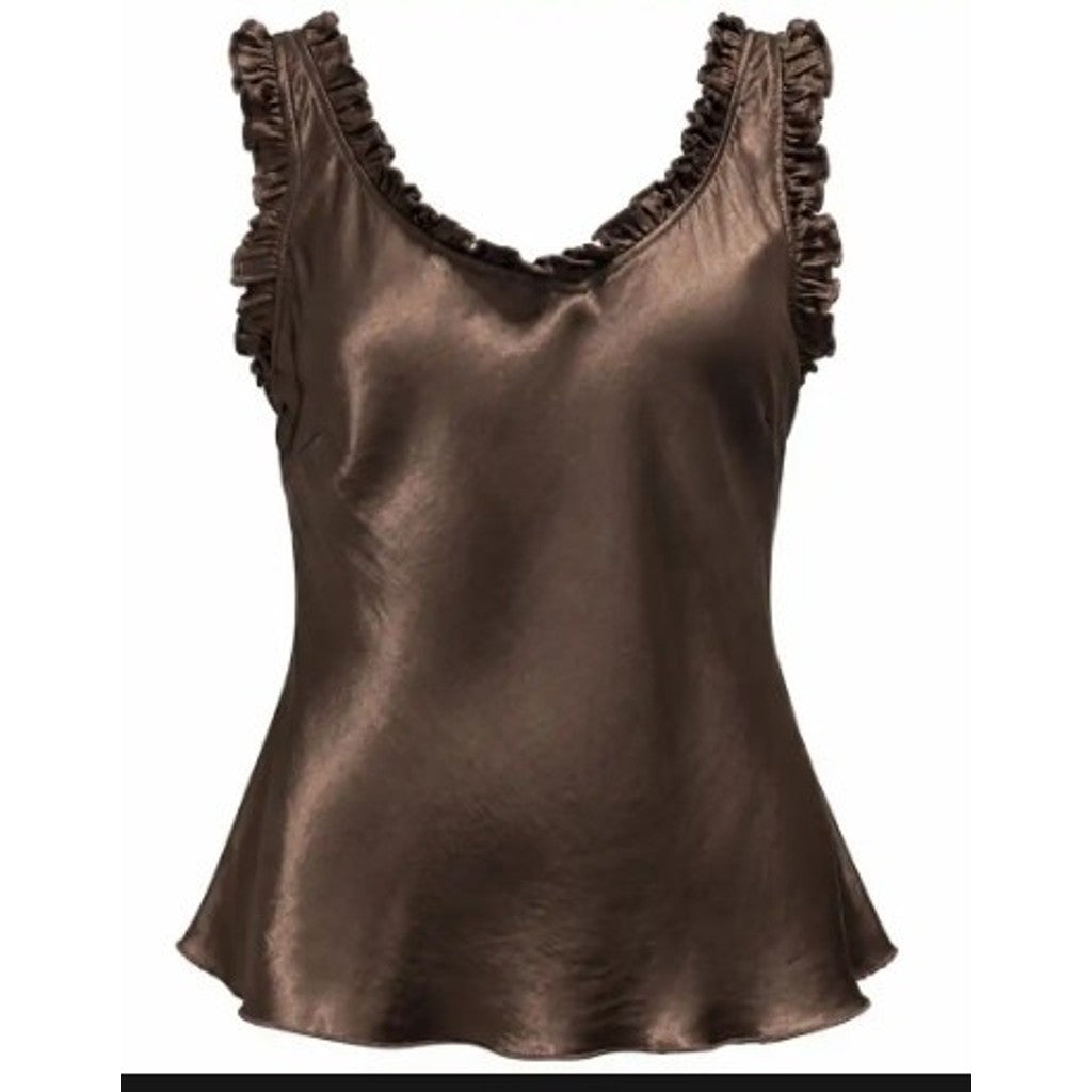 Costamani Frill Top Tops Choco