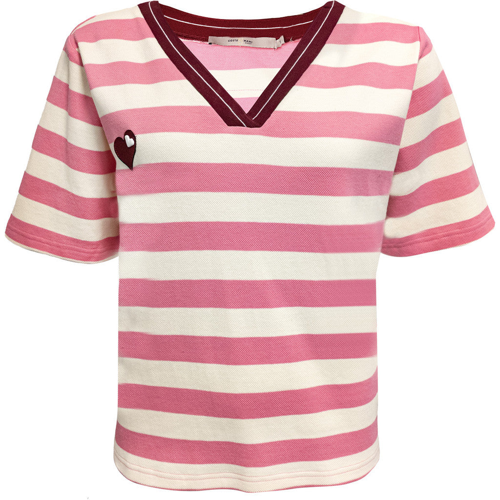 Costamani Høilund Stripe Tee T-shirts Pink