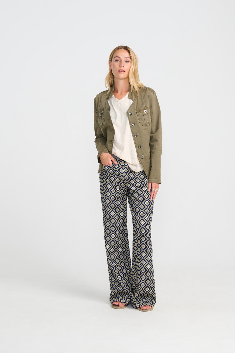 Costamani Jers Pants Pants Army Mix