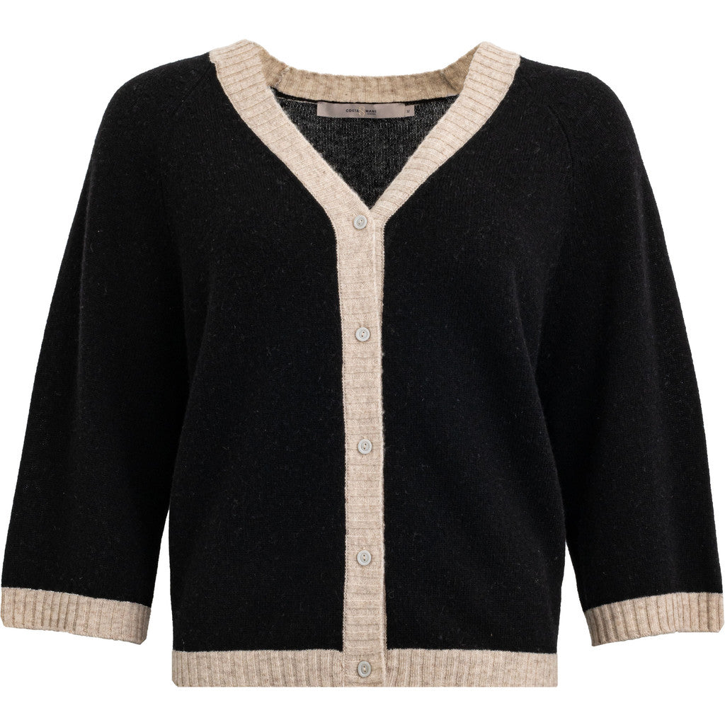 Costamani Kash Mix Cardigan Knits Black/Sand