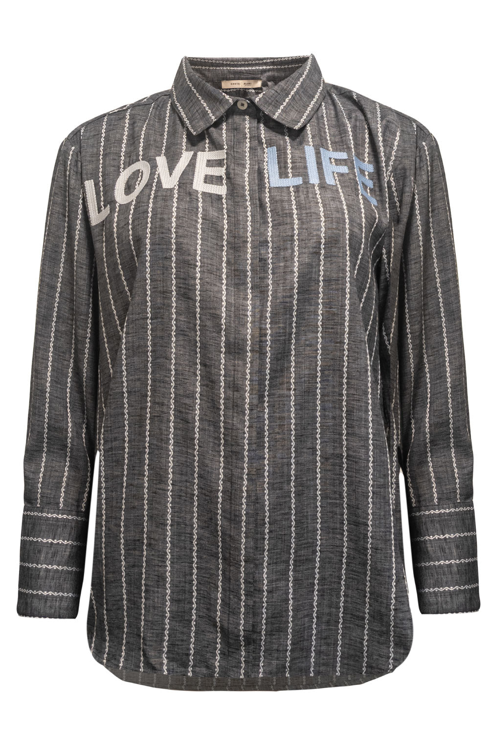 Costamani Letters Shirt Shirts Black