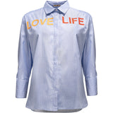 Costamani Letters Shirt Shirts Blue