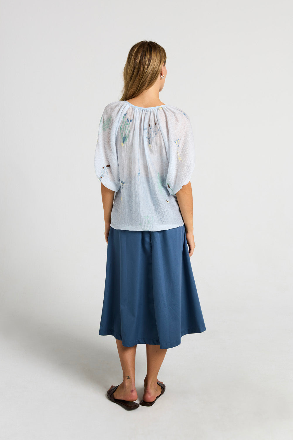 Costamani Louisa Blouse Blouse Blue Flower