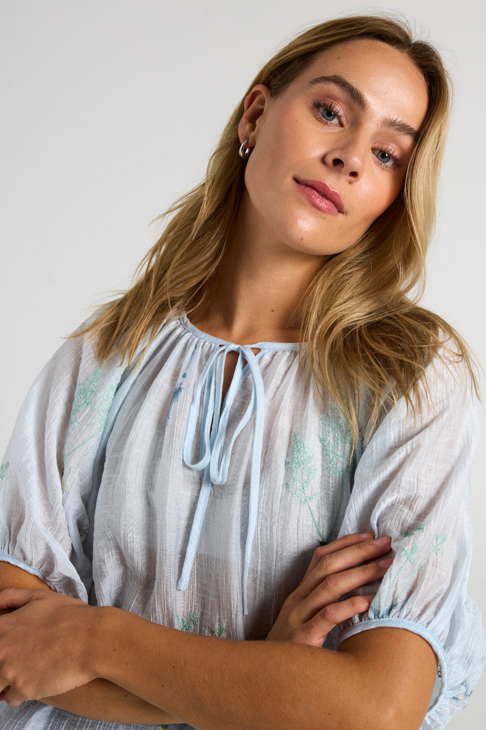 Costamani Louisa Blouse Blouse Blue Flower