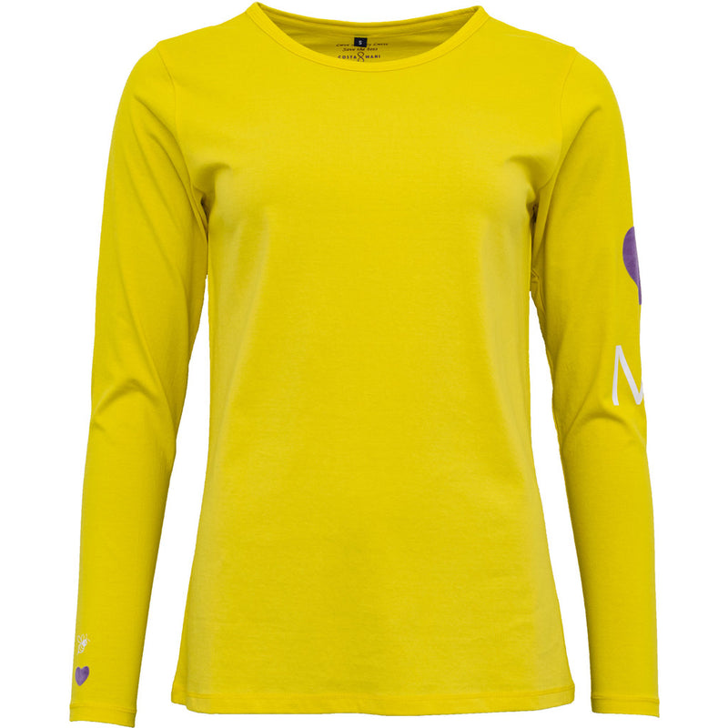 Costamani Love Me Tee T-shirts Yellow W/White