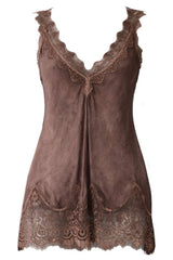 Mila Lace Top - Choco
