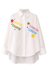 Mia Shirt - White / Star