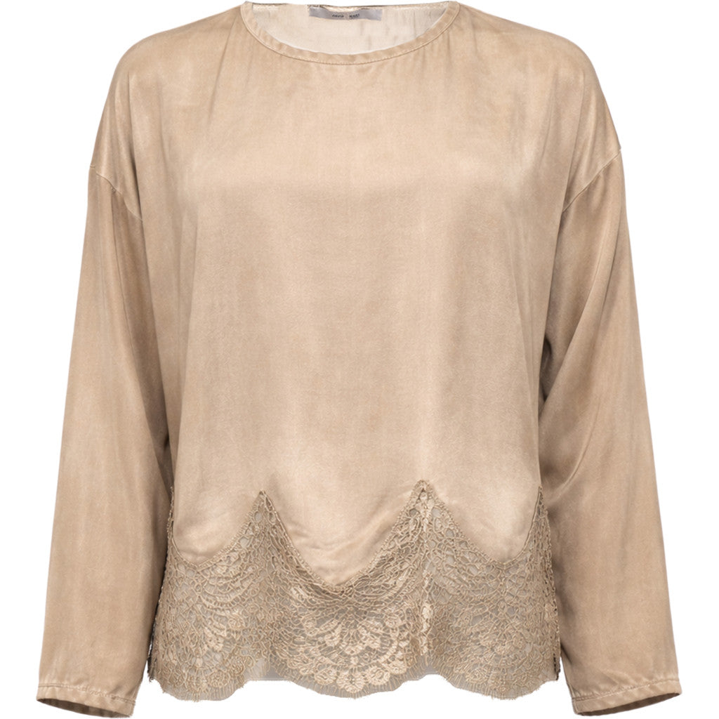 Costamani Mila L/S Lace Blouse Blouse Golden sand