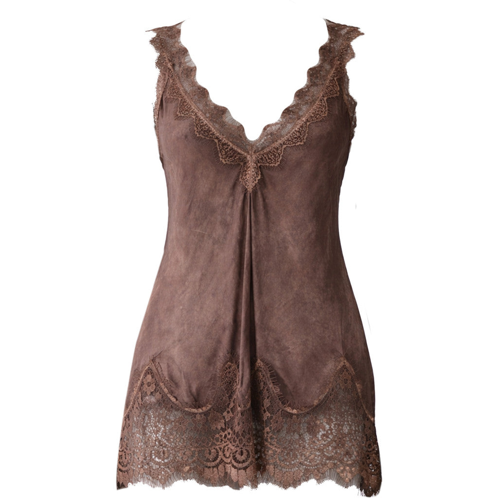 Costamani Mila Lace Top Tops Choco