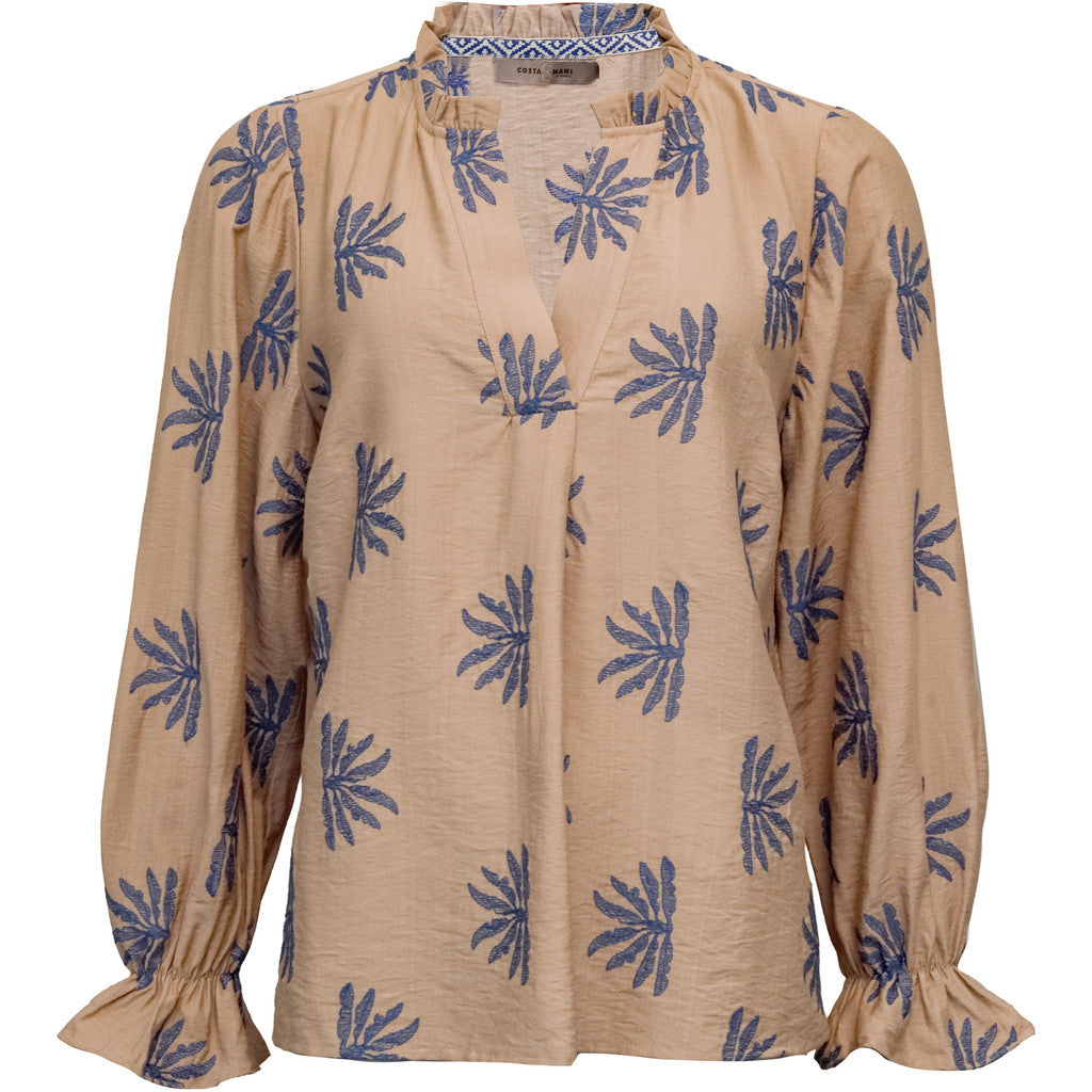 Costamani Miley Blouse Blouse Sand/Blue Pattern