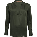 Mille L/S Blus - Armégrön