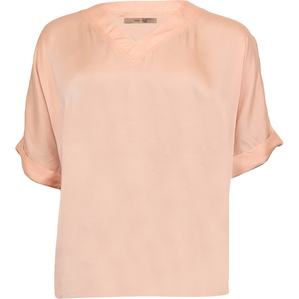 Costamani Mille ss Solid Blouse Blouse Rose