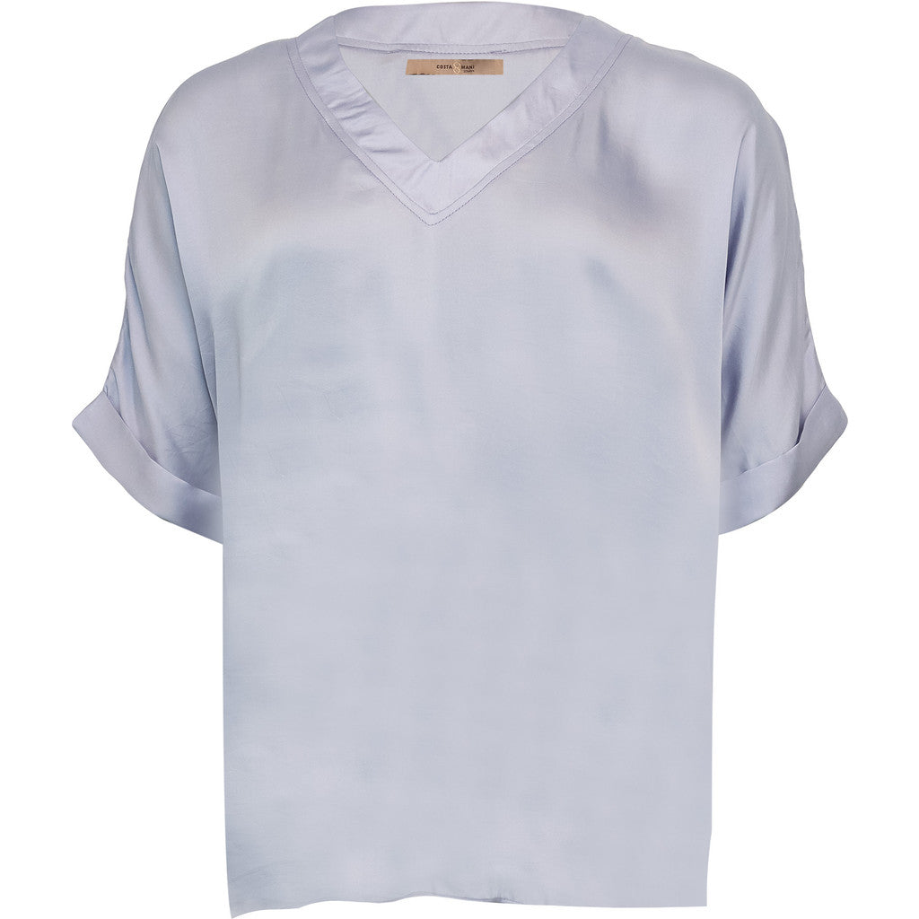 Costamani Mille ss Solid Blouse Blouse Zen Blue