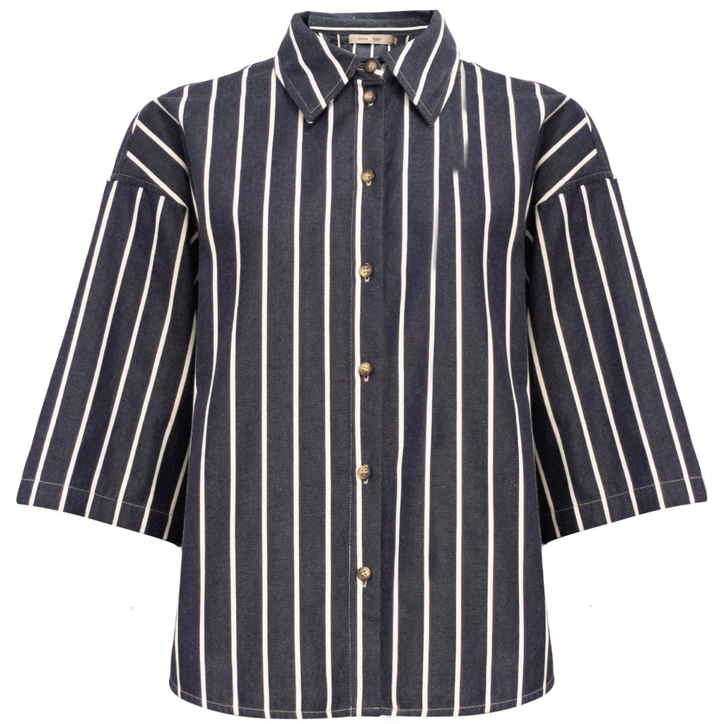 Costamani Milli Shirt Shirts Blue/White Stripe Denim