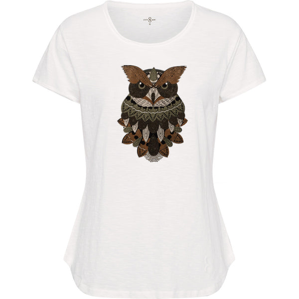 Costamani Owl Tee T-shirts White w/Army Mix