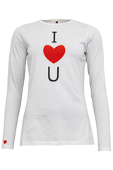 I Love U - White