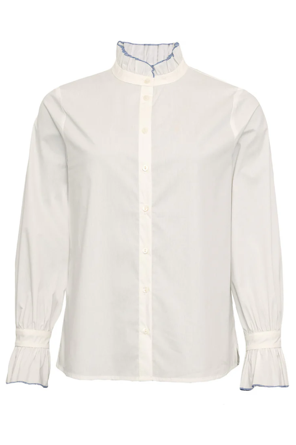 Liam Shirt - Whisper White W/Blue