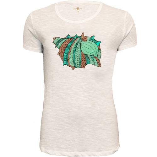 Seashell Tee - Aqua Mix