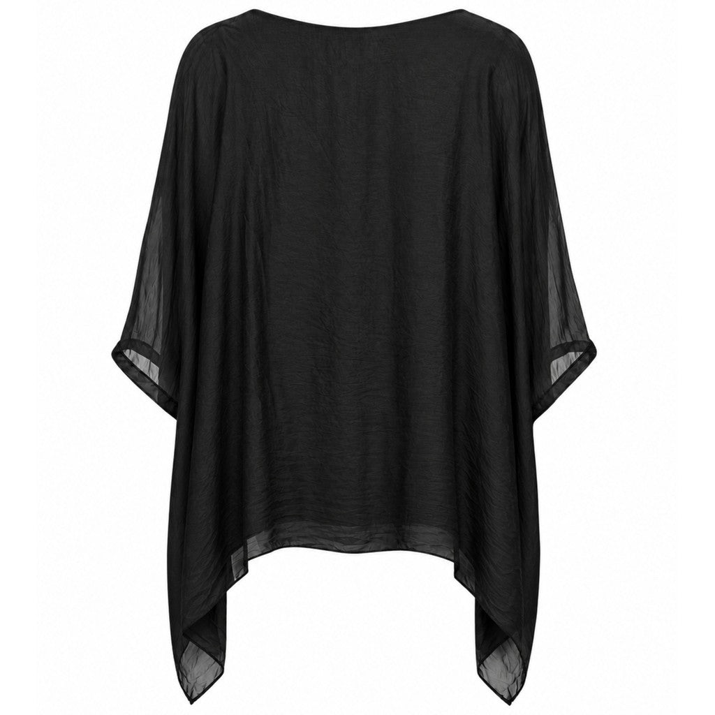 Costamani Silky bat Blouse Blouse Black