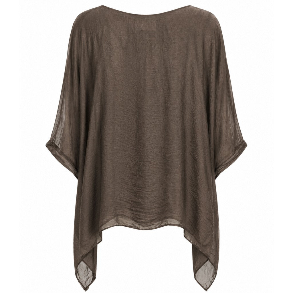 Costamani Silky bat Blouse Blouse Choco