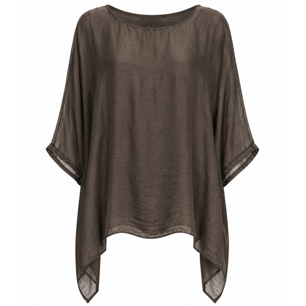 Costamani Silky bat Blouse Blouse Choco
