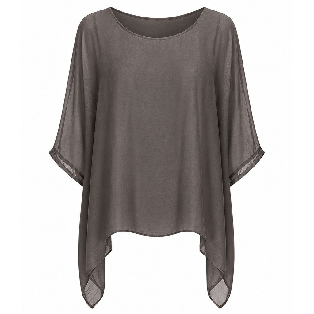 Costamani Silky bat Blouse Blouse Grey