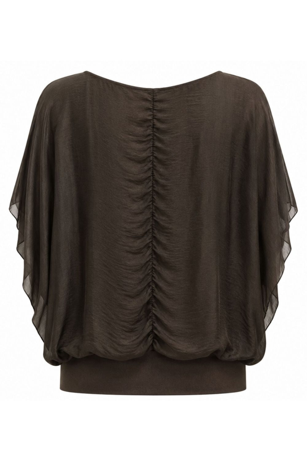 Costamani Silky ss Blouse Blouse Choco