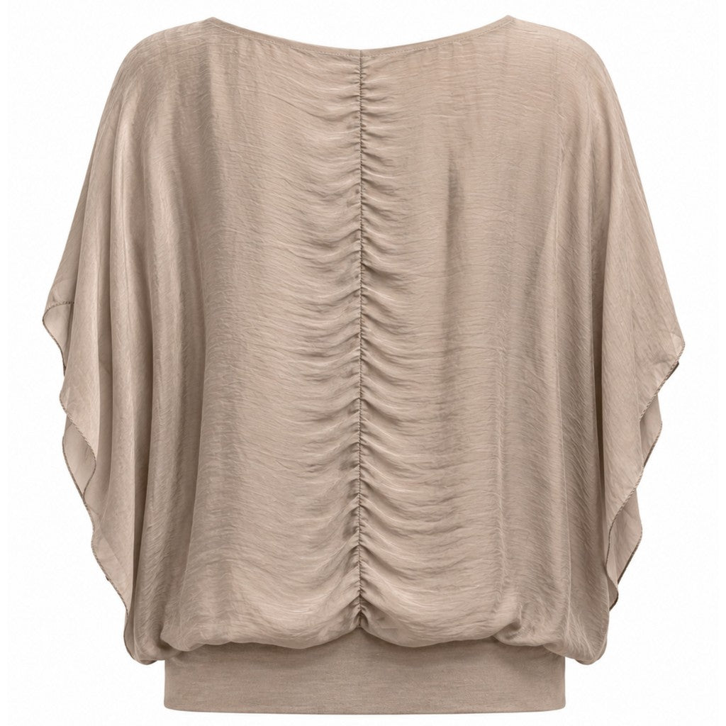 Costamani Silky ss Blouse Blouse Deer