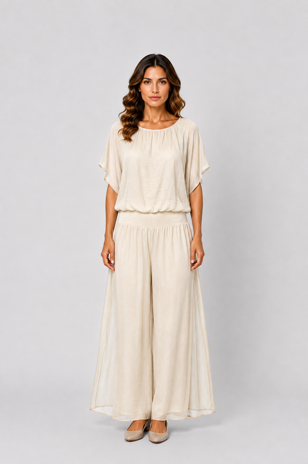 Costamani Silky ss Blouse Blouse Whisper