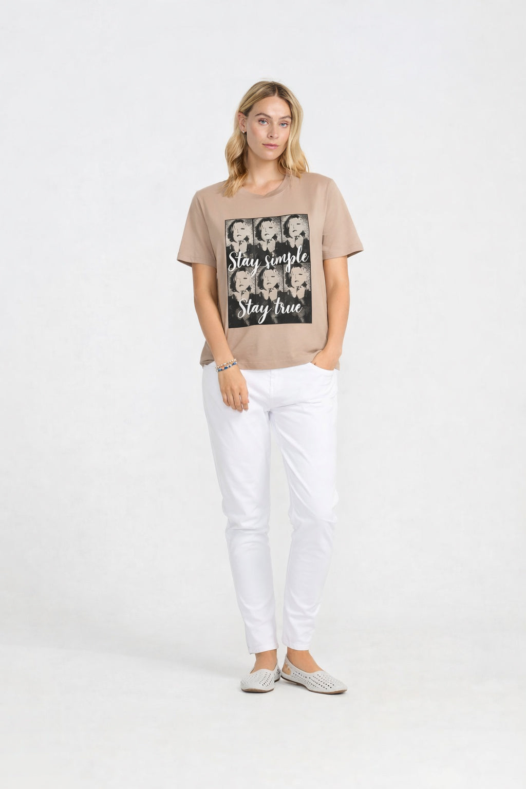 Costamani Small Faces O Tee T-shirts Sand/Black