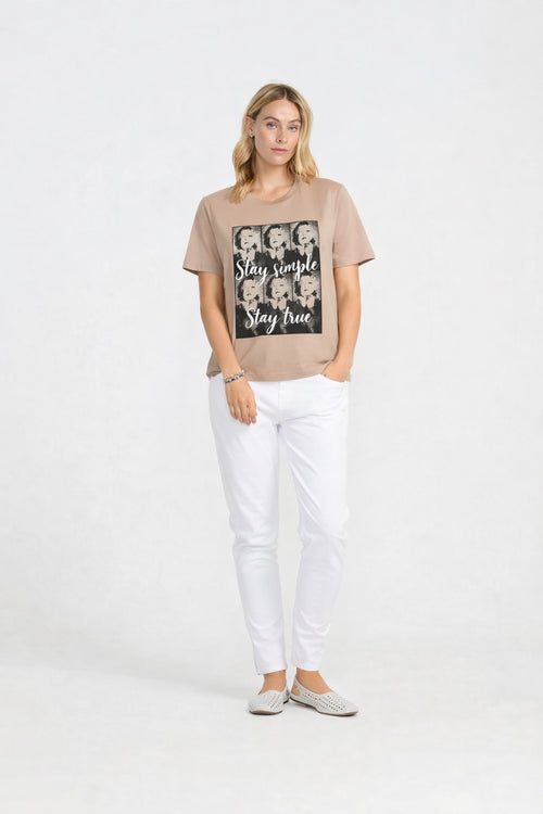 Small Faces O Tee - Sand/Black