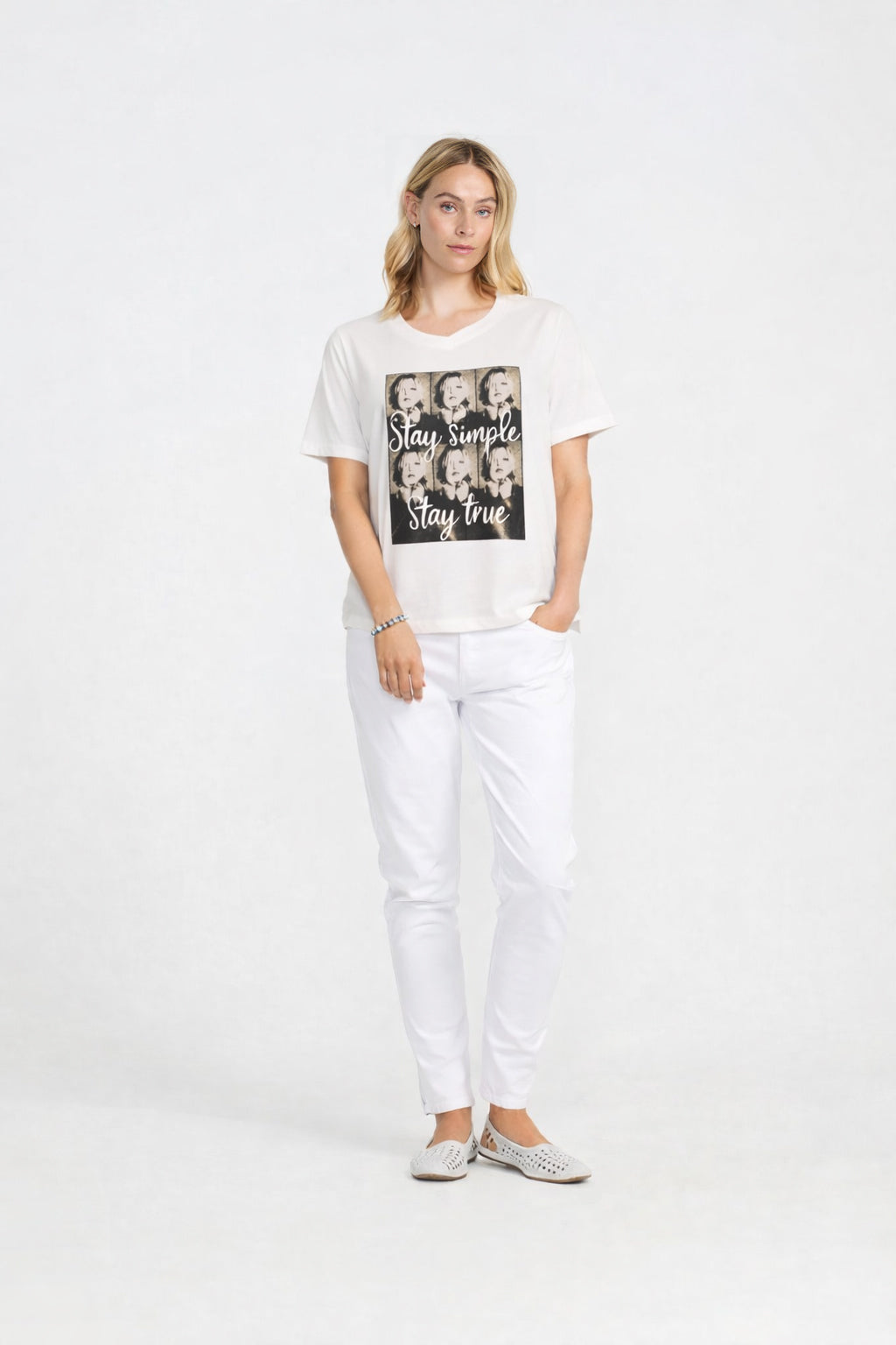 Costamani Small Faces O Tee T-shirts White/black