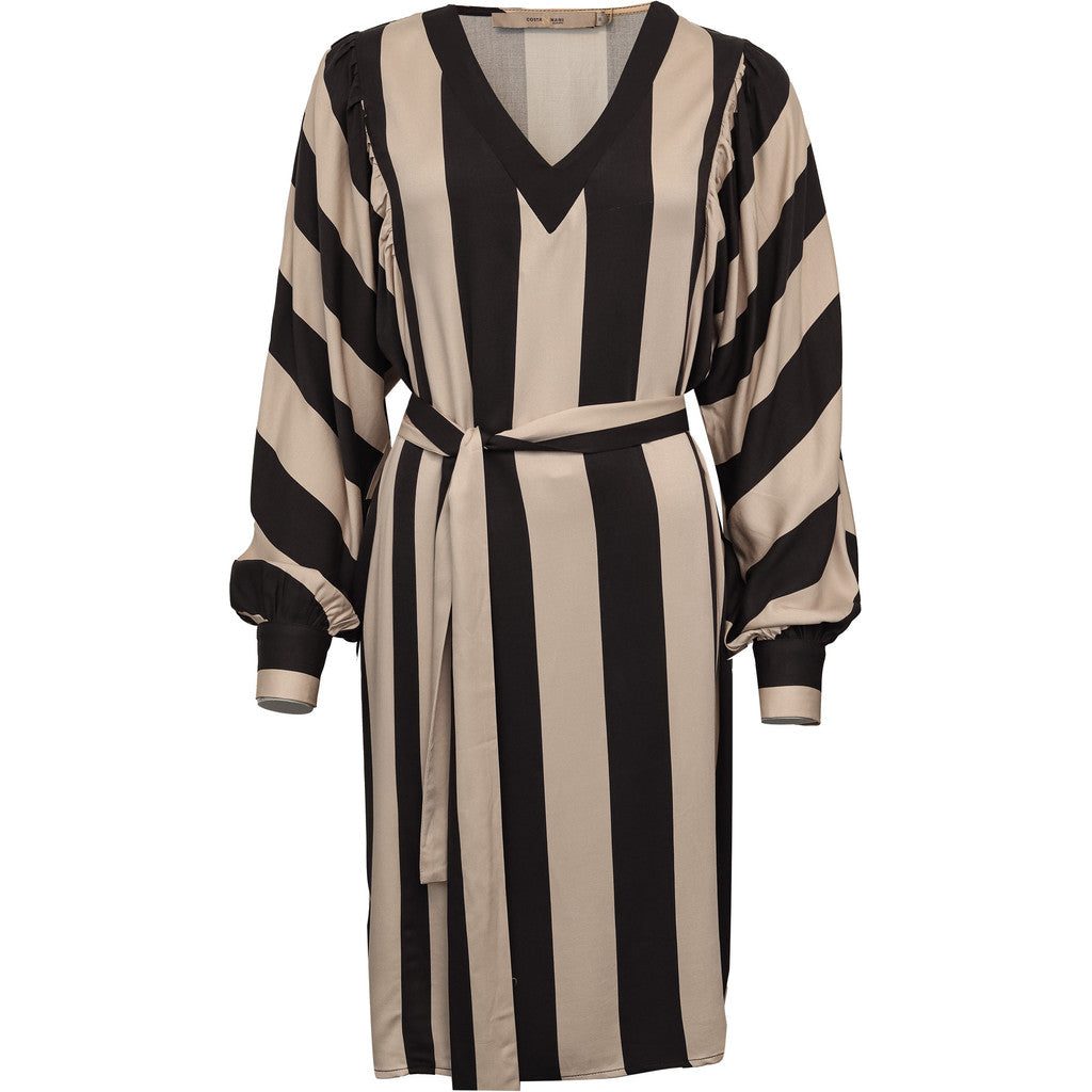 Costamani Stripe Dress Dresses Black Stripe