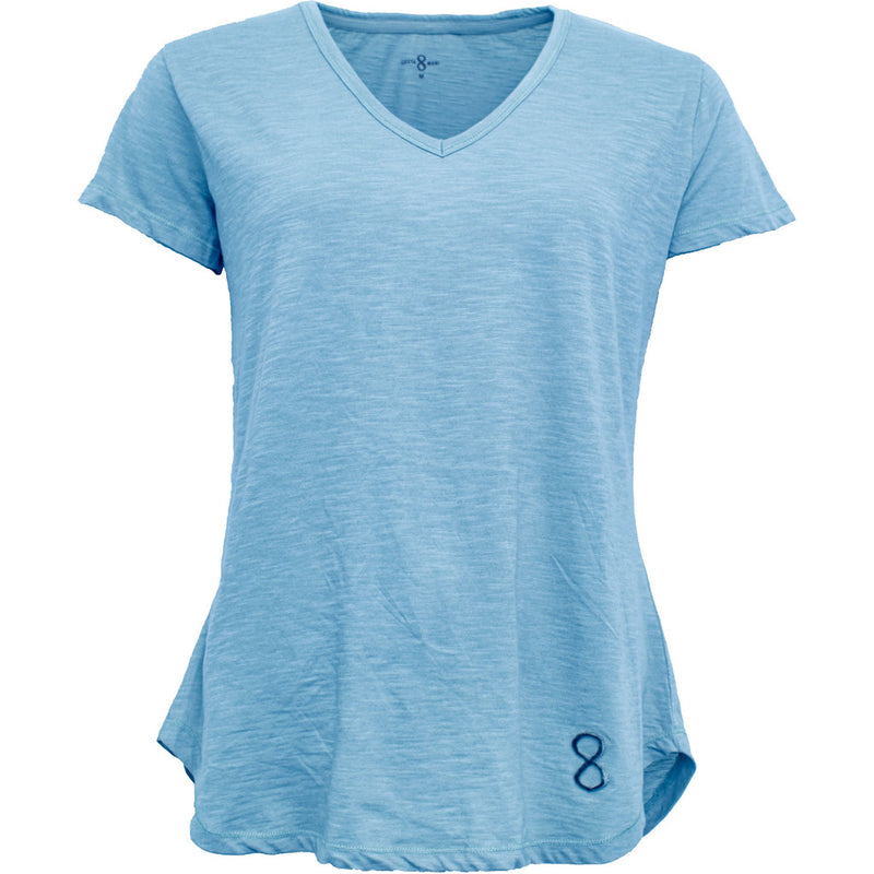 Costamani T-shirt logo v-neck T-shirts Ice blue