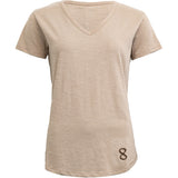 Costamani T-shirt logo v-neck T-shirts Light Sand