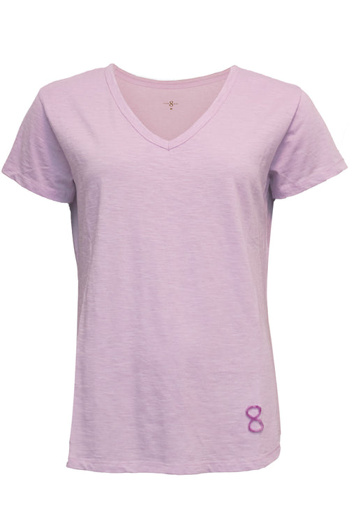 T-shirt logo v-neck - Purple