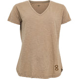 Costamani T-shirt logo v-neck T-shirts Sand