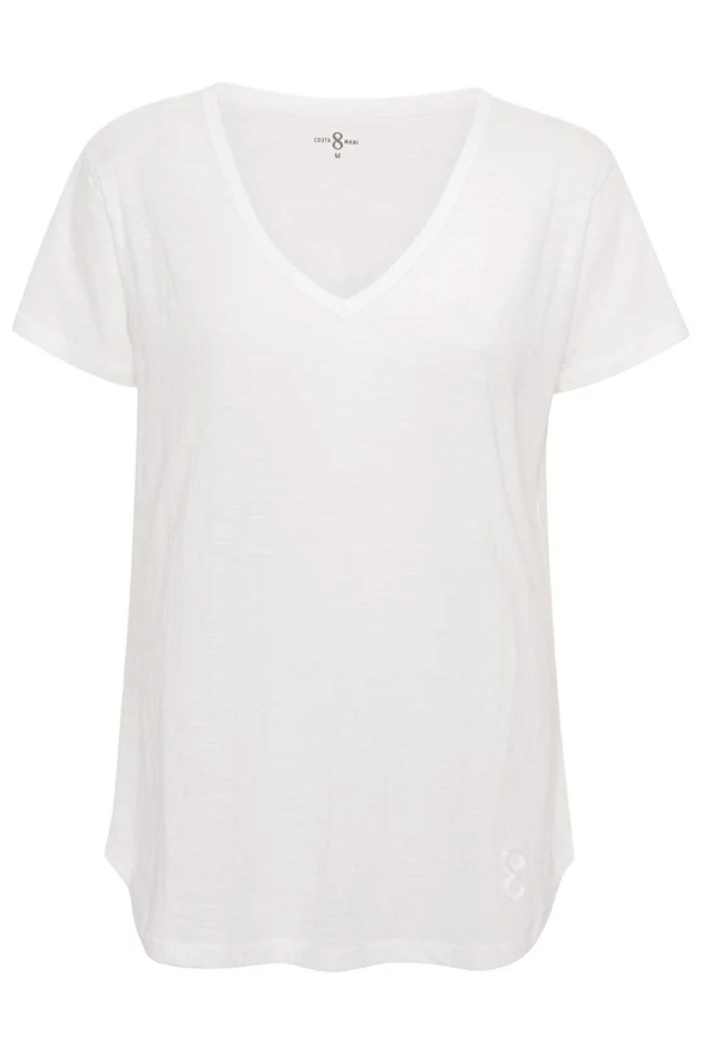 Costamani T-shirt logo v-neck T-shirts White