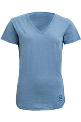 T-shirt logo v-neck - Zen Blue