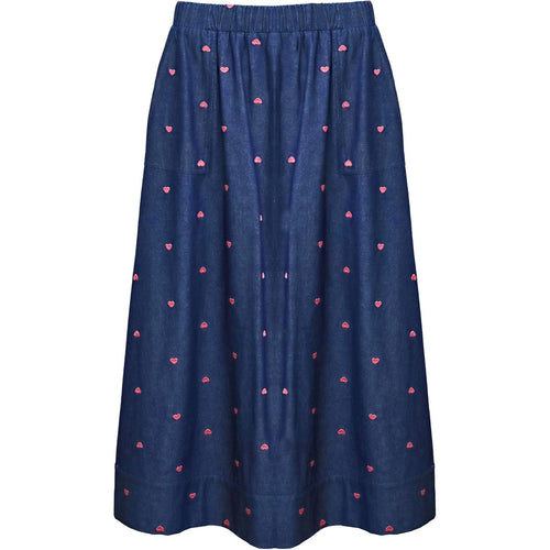Tatum Skirt - Denim Heart