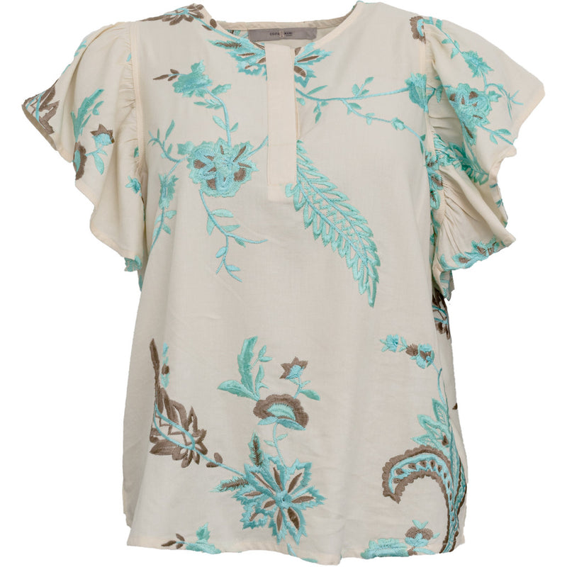 Costamani Wanthie Blouse Blouse Turquoise/Whisper