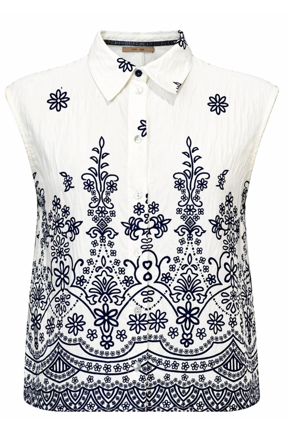 Costamani Wishi Top Tops Sea Blue Flower