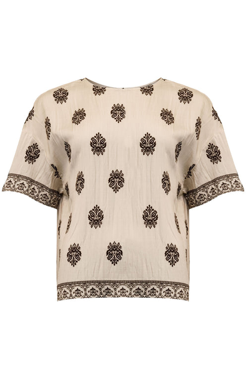 Zinnia Beauty Blouse - Black/Whisper