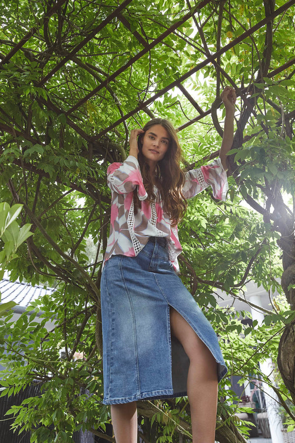 Bella Skirt - Denim blue